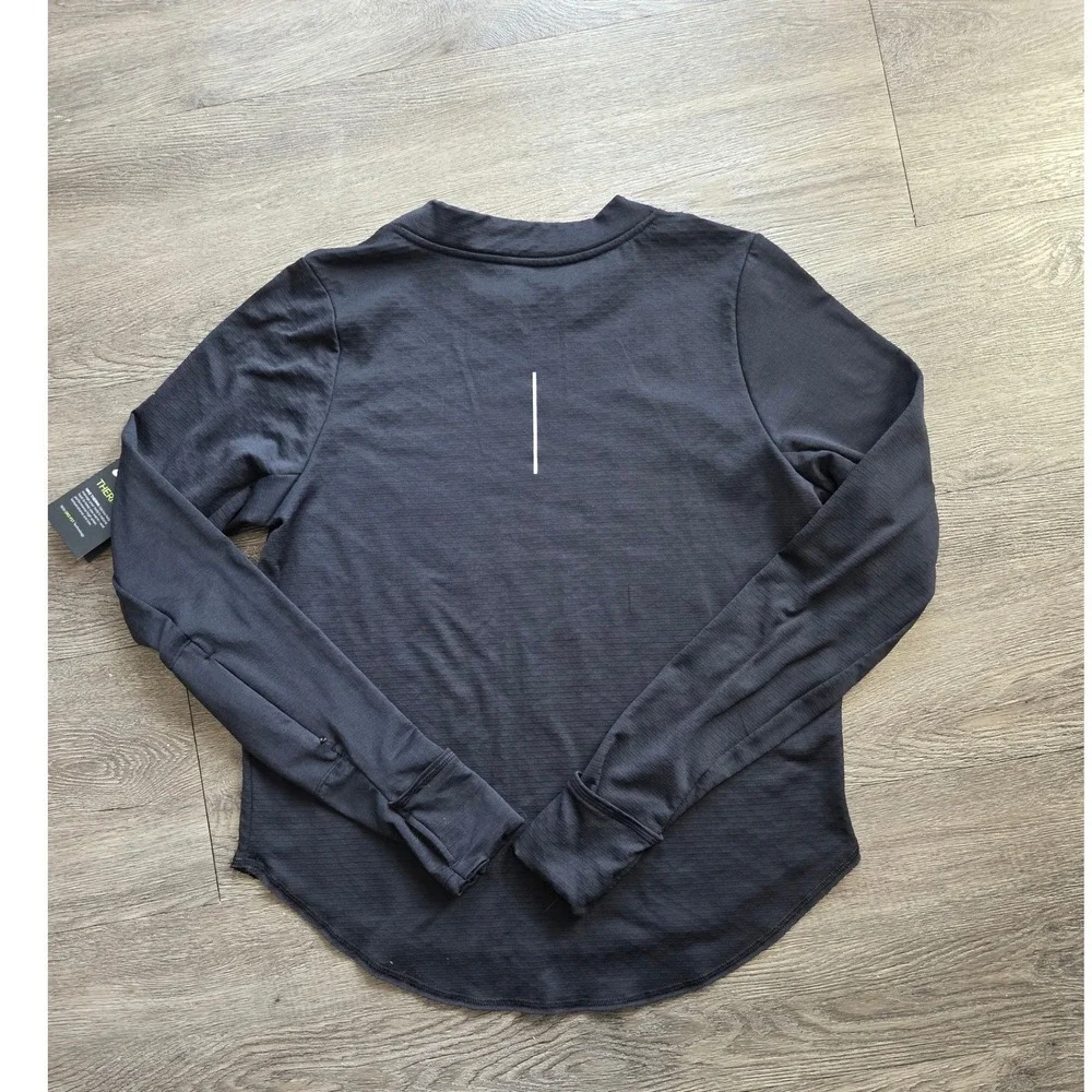 New Nike Running Top Womens Medium Black Therma Dri-FIT Long Sleeve BV2977-010